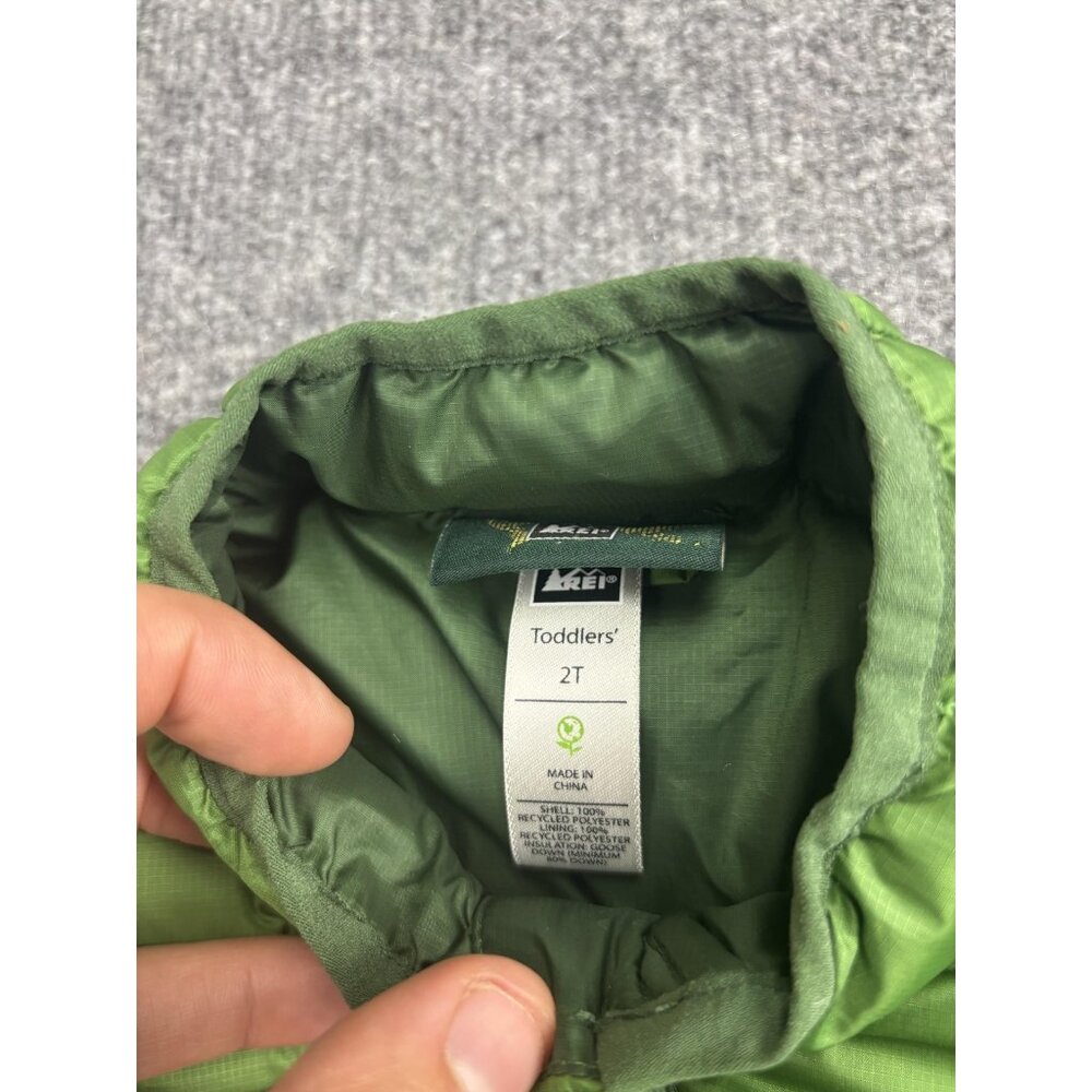 REI Jacket Boys 2T Green Puffer Quilted Full Zip Insulated Winter Outdoor - Picture 2 of 4